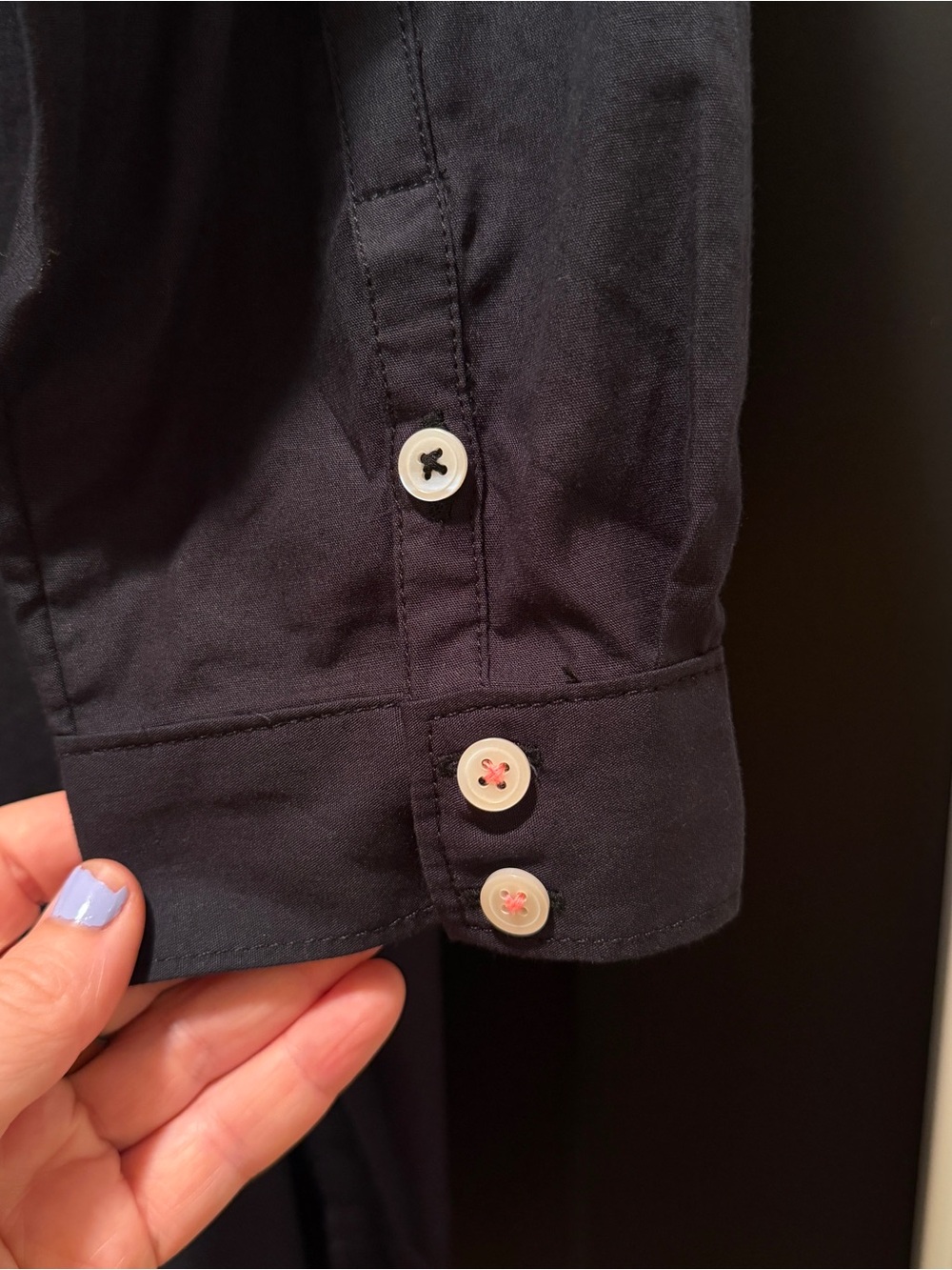 Anthropologie Maeve Oversized Black Button-Down Shirt - Picture 10 of 13